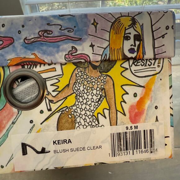 Jeffrey Campbell Blush Suede Clear Keira Slide Sandal Sz 9.5 - Picture 9 of 13